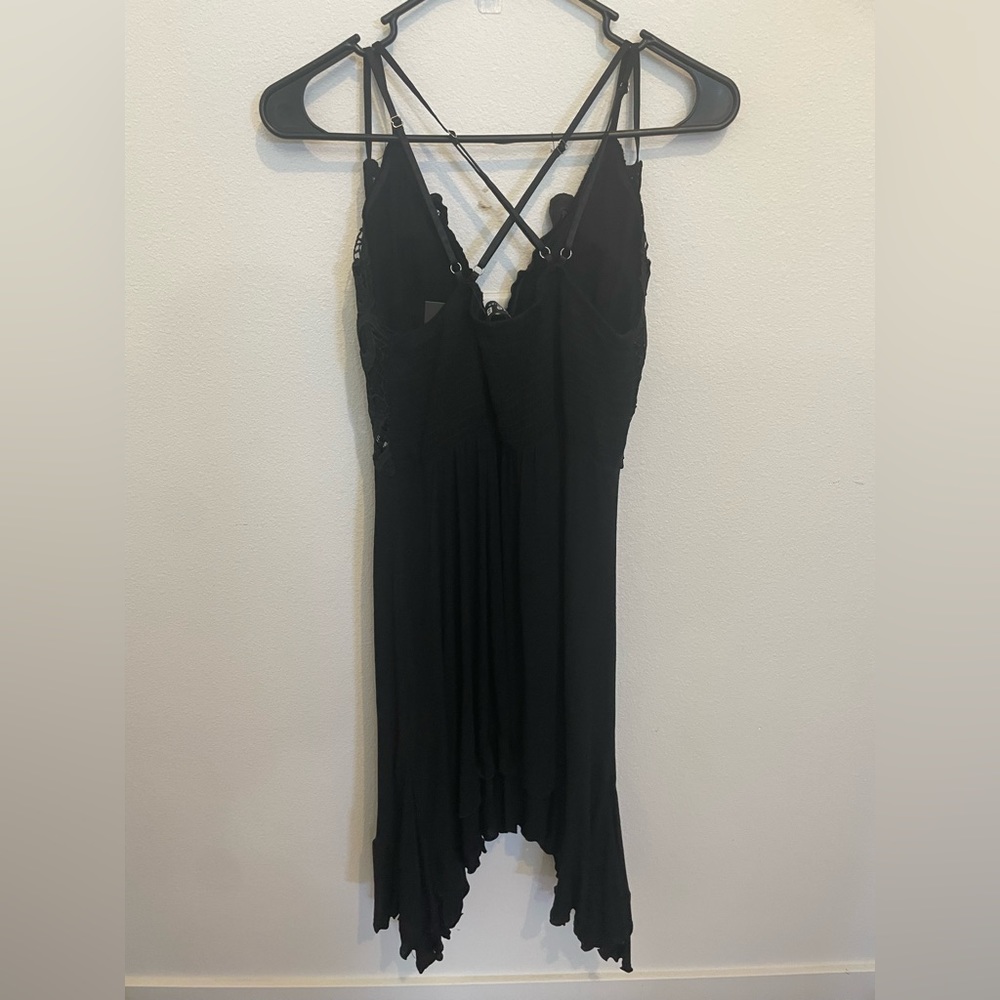 NWT Women’s Blue B Collection Black Holly Lacy Dress Size Medium - Picture 5 of 11
